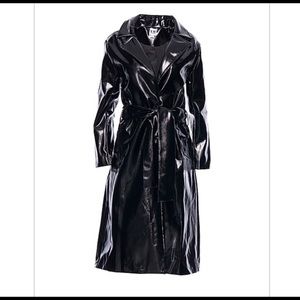 Patent leather trench - vegan leather